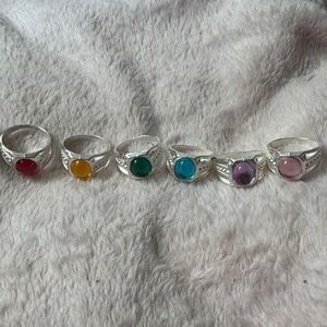 Elegant Silver Ring Set